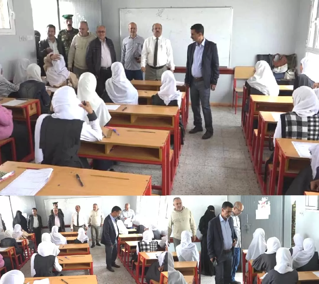 تعز : مدير عام القاهرة يدشّن امتحانات الفصل الدراسي الأول للعام 2025–2026